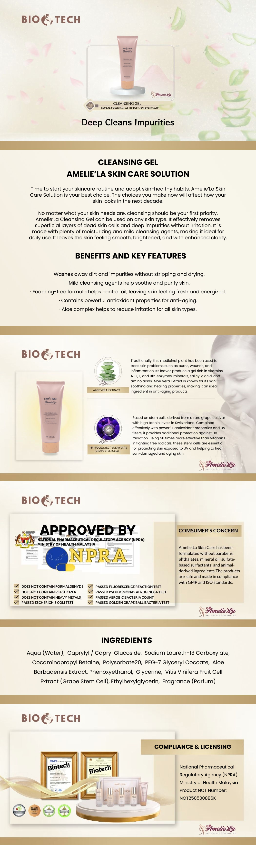 Cleansing Gel Ingredients Info